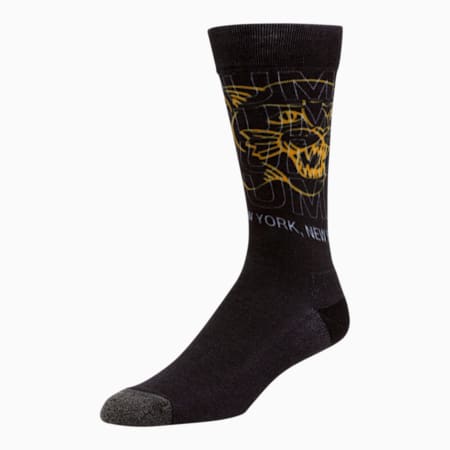 Men's 3D Print Socks [1 Pair], BLACK, small